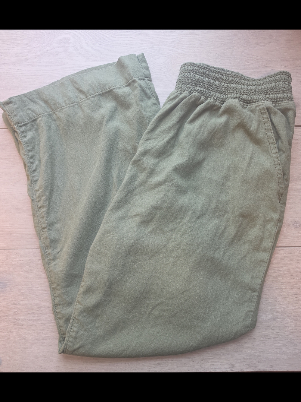 Briggs Light Olive Green Elastic Waist Casual Pants